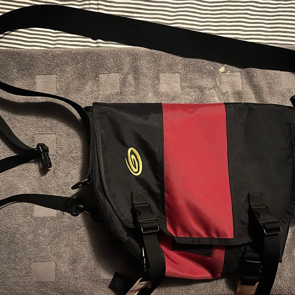 Timbuk2 Red and Black Messenger Bag